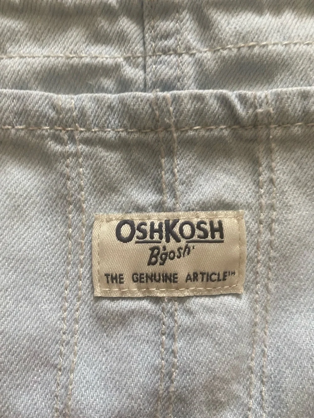 OshKosh B'gosh Light Blue Denim Shortalls with Ruffle Pockets Size 5 Toddler